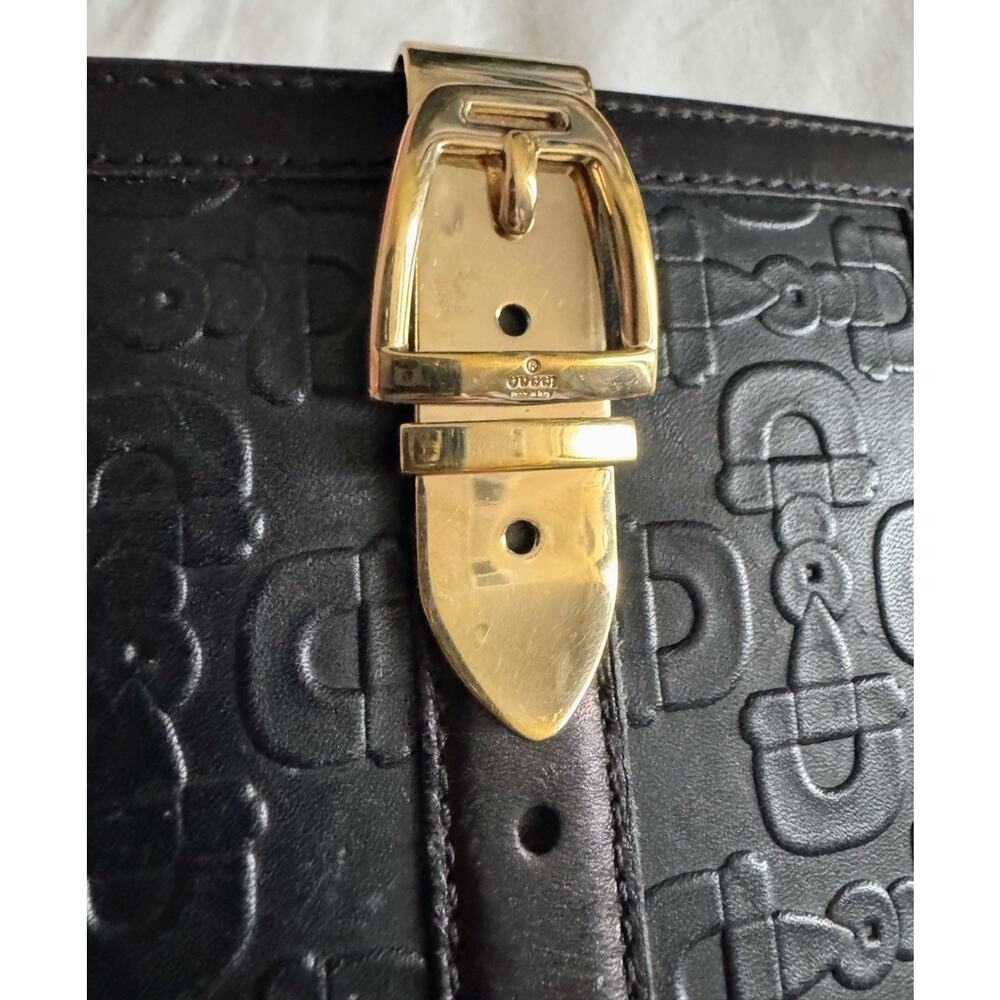 Gucci Leather Wallet With Belt Buckle Clasp Absolutely Beautiful - Picture 2 of 16